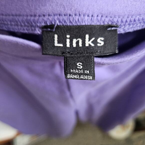 Links Womens 2pc Capri Set Purple Pull On Stretch Pockets Soft Knit Sz S - Picture 12 of 14